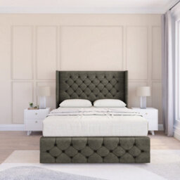 "Sloomy Luthor Dumfries Memory Foam Bed Set ,no Drawers, Mattress & 54"" Wingback Headboard With 12"" Footboard - King" - thumbnail 2