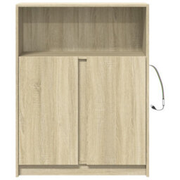 Berkfield Sideboard With Led Sonoma Oak 77X34X100 Cm Engineered Wood - thumbnail 6