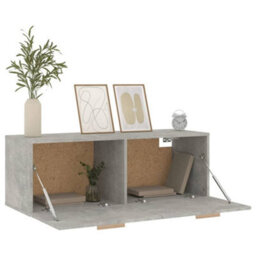 Berkfield Wall Cabinet Concrete Grey 100X36.5X35 Cm Engineered Wood - thumbnail 4