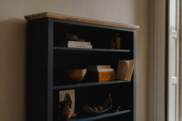 Statement Furniture Florence Navy Blue Display Cabinet With Shelves, Wine Rack And Storage Baskets - thumbnail 4