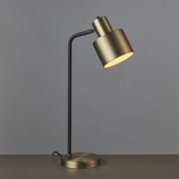 Luminosa Lighting Luminosa Mayfield Task Table Lamp Matt Antique Brass Plate, Matt Black - thumbnail 2