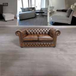 Chesterfield 2 Seater Antique Tan Leather Winchester Sofa In Classic Style - thumbnail 4
