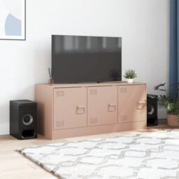 Berkfield Tv Cabinet Pink 99X39X44 Cm Steel - thumbnail 3