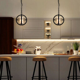 Long Life Lamps Company Industrial 3 Ring Ceiling Pendant Light Black Metal Chain Suspended Frosted Glass Lamp Shade K441 - thumbnail 8