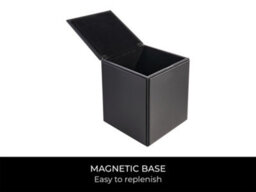 Corby of Windsor Corby Highland Hotel Collection Cube Tissue Box Holder In Black Pu Leather - thumbnail 3