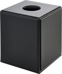 Corby of Windsor Corby Highland Hotel Collection Cube Tissue Box Holder In Black Pu Leather