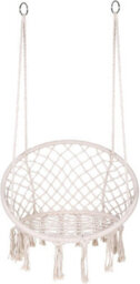 Decorative Macrame Rope Swing Chair Hanging Hammock Style Seat For Garden Patio Or Indoor Lounging - thumbnail 1