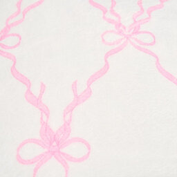 Ohs Bow Lattice Flannel Fleece Throw Blanket Soft Bedspread, Pink - 125 X 150Cm - thumbnail 5