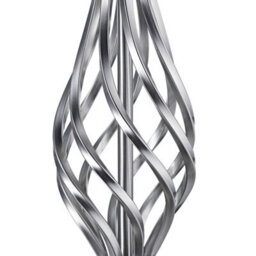 Happy Homewares Traditional Brushed Satin Nickel Table Lamp Base With Twist Metal Stem Design - thumbnail 2