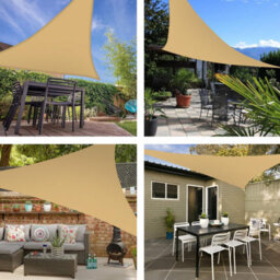 Beige 4X4X5.7M Oxford Shade Sail - thumbnail 6