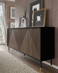 Arte Woody Iv Sideboard Cabinet In Oak Catania W1800mm X H890mm X D400mm - thumbnail 4