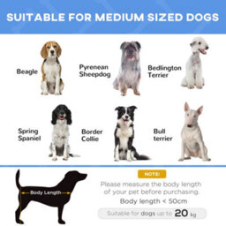 Pawhut Elevated Pet Bed Cool Cot Dog Sleep Folding Indoor Outdoor Camping 76Lcm - thumbnail 4