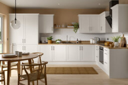 Kitchen Kit Base Unit Blind Corner With Pull Out Right 1000mm W/ Shaker Cabinet Door - Ultra Matt White - thumbnail 2