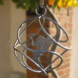 Poppy Forge Fairy Catcher With Standing Fairy Silver - Hanging Ornament - Solid Steel - L27.9 X W27.9 X H27 Cm - Black - thumbnail 2