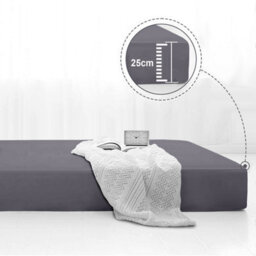 Bedlooms Single Fitted Sheet 25Cm Extra Deep - Soft Microfiber Deep Pocket Elacticated Bed Fitted Sheets Charcoal, 91X190 Cm - thumbnail 3