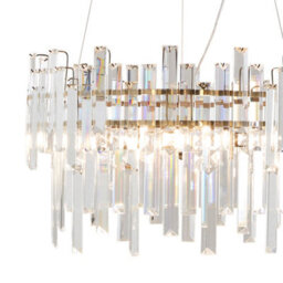 Pagazzi Lighting Pagazzi Onega 3 Light Antique Brass & Glass Pendant Ceiling Light - thumbnail 3