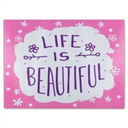 Benjamin Tate Design Life Is Beautiful Glass Chopping Boarddesigner Style