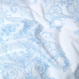 Homescapes Blue French Toile Patterned Duvet Cover Set, Single - thumbnail 2