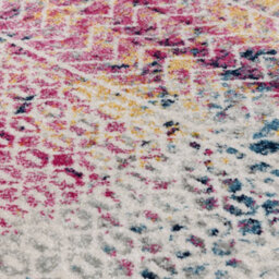 The Rug Edit Pink Multi Contemporary Muse Tribal Distressed Stripe Rug - thumbnail 7