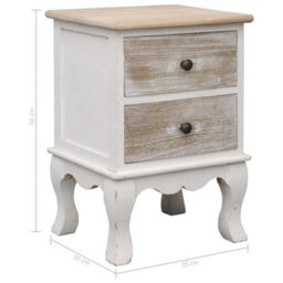 Berkfield Elegant Bedside Cabinets 2 Pcs 35X30X50 Cm Paulownia Wood - thumbnail 8