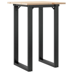 Berkfield Dining Table O-Frame 50X50X75 Cm Solid Wood Pine And Steel - thumbnail 6
