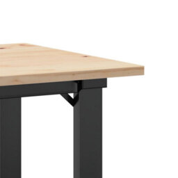 Berkfield Dining Table O-Frame 50X50X75 Cm Solid Wood Pine And Steel - thumbnail 7