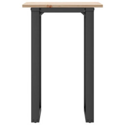 Berkfield Dining Table O-Frame 50X50X75 Cm Solid Wood Pine And Steel - thumbnail 4