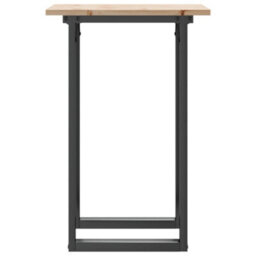 Berkfield Dining Table O-Frame 50X50X75 Cm Solid Wood Pine And Steel - thumbnail 5