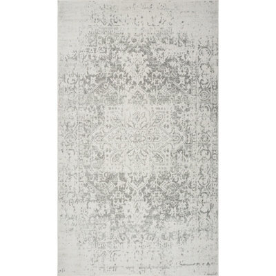 Livabliss Harput-Vintage Grey Blue Orange White Traditional Boho Living Dining Bedroom Rug 80 X 150 Cm Easy Care, Non Shedding - image 1