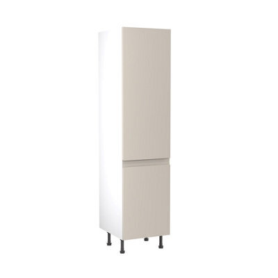 Kitchen Kit Larder Tall Unit 500mm W/ J-Pull Cabinet Door - Ultra Matt Light Grey - image 1