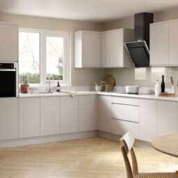 Kitchen Kit Larder Tall Unit 500mm W/ J-Pull Cabinet Door - Ultra Matt Light Grey - thumbnail 3