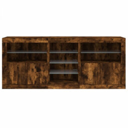 Berkfield Sideboard With Led Lights Smoked Oak 181.5X37X67 Cm - thumbnail 6