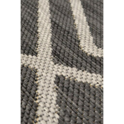 Melrose Eden Silver Diamond Design Pile Height 3mm Indoor Outdoor Medium Area Rug - 120/170Cm - thumbnail 2
