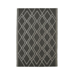 Melrose Eden Silver Diamond Design Pile Height 3mm Indoor Outdoor Medium Area Rug - 120/170Cm - thumbnail 5