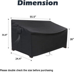 Outdoor Storage Bench Cover, Waterproof Covers For Patio Benches Seating Cabinet - thumbnail 4