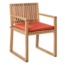Beliani Garden Dining Set 8 Seater Sassari Premium With Cushions Certified Acacia Wood Red - thumbnail 8