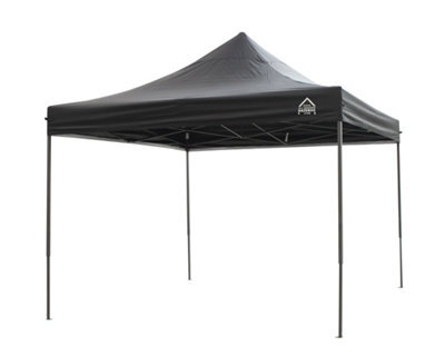 All Seasons Gazebos 3X3 Fully Waterproof Pop Up Gazebo With Accessories Black