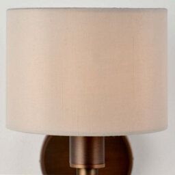 Anson Lighting Donovan Antique Bronze And Marble Faux Silk Shade 1 Light Wall Light - thumbnail 8