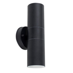 Valuelights Modern Ip44 Rated Black Stainless Steel Outdoor Up/down Wall Light - Complete Led Dusk To Dawn Sensor Bulbs 4000K - thumbnail 7