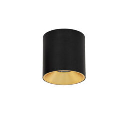 Luminosa Lighting Luminosa Altisma 9.5Cm Surface Mounted Downlight Matt Black, Gold Inside 3000K Warm White - thumbnail 4