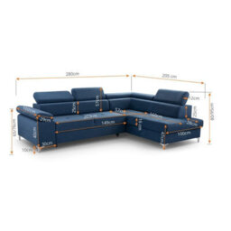 Madryt L-Shaped Corner Sofa Bed With Storage Pull Out Sleep Function Green Right Corner Side - thumbnail 7