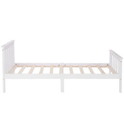 Matteo Sturdy Single Bed Frame, White Solid Pine Wood, 3Ft 190X90Cm - thumbnail 6