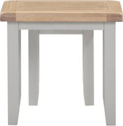 Seconique Windsor Nest Of 2 Tables Pebble Grey With Real Oak Tops Fully Assembled - thumbnail 6