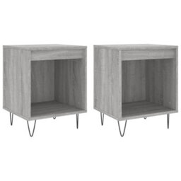 Berkfield Bedside Cabinets 2 Pcs Grey Sonoma 40X35X50 Cm Engineered Wood - thumbnail 2