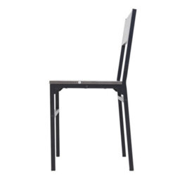 Living And Home 5-Piece Black Grey Dining Table And Chairs Set - thumbnail 5