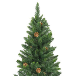 Berkfield Artificial Christmas Tree With Leds&ball Set Green 210 Cm - thumbnail 5