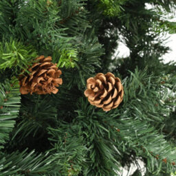 Berkfield Artificial Christmas Tree With Leds&ball Set Green 210 Cm - thumbnail 4