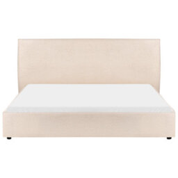 Beliani Bed Boucle Lavaur 180 X 200 Cm (Eu Super King) Beige - thumbnail 5