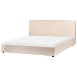 Beliani Bed Boucle Lavaur 180 X 200 Cm (Eu Super King) Beige - thumbnail 4
