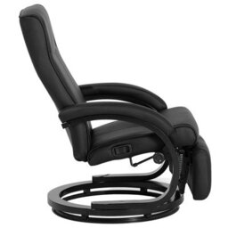 Beliani Recliner Chair Might With Footrest Faux Leather Black - thumbnail 5